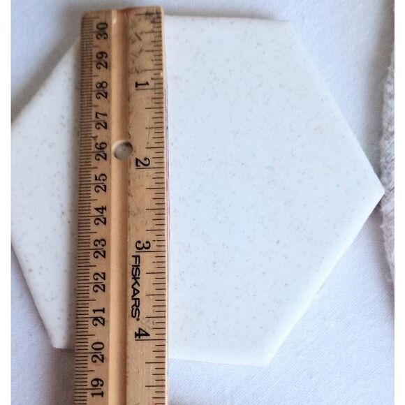 Vintage octagonal tile, beige with speckles. Set of 12.made in the USA - Picture 2 of 5